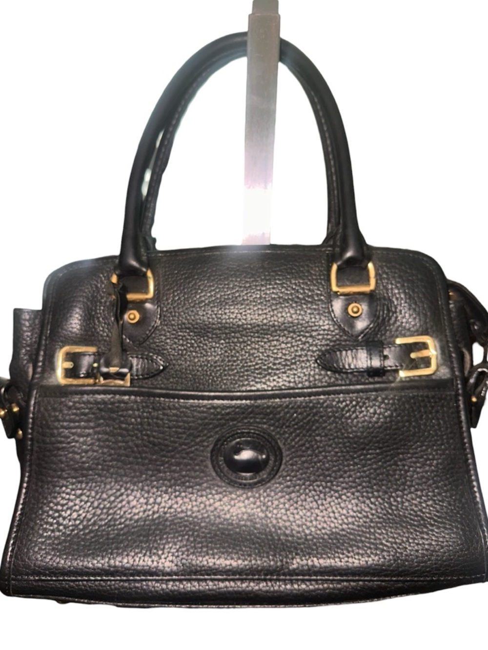 Dooney & Bourke Vintage 1990s Purse All Weather Leather Buckle Bag Satchel Rare